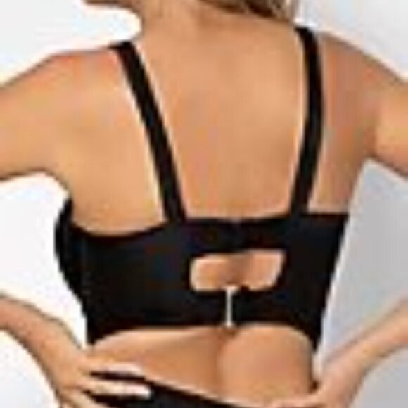 Smart & Sexy Women's Plus-Size Long Lined Underwire Swim Bikini Top. - Picture 3 of 4
